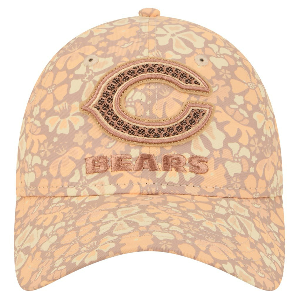 Chicago Bears New Era Women's Floral 9TWENTY Adjustable Hat Tan | NFL