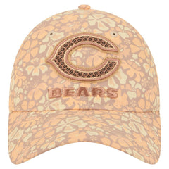 Chicago Bears New Era Women's Floral 9TWENTY Adjustable Hat Tan | NFL