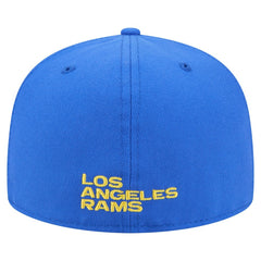 Los Angeles Rams New Era Overlap Wordmark 59FIFTY Fitted Hat Royal | NFL