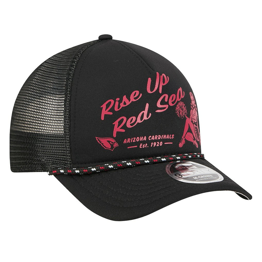 Arizona Cardinals New Era Gas Station 9FORTY A-Frame M-Crown Adjustable Trucker Hat Black | NFL