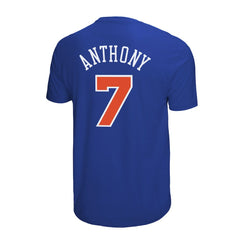 Carmelo Anthony New York Knicks Hardwood Classics Retro Name & Number T-Shirt Royal - NBA