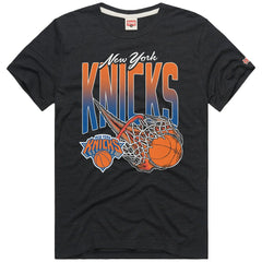 New York Knicks Homage On Fire Tri-Blend T-Shirt Charcoal - NBA