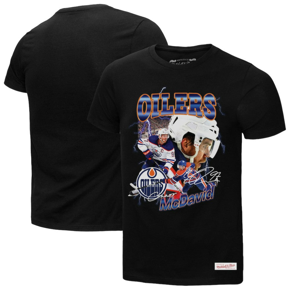 Connor McDavid Edmonton Oilers Mitchell & Ness 2.0 Player Graphic T-Shirt - Black - NHL