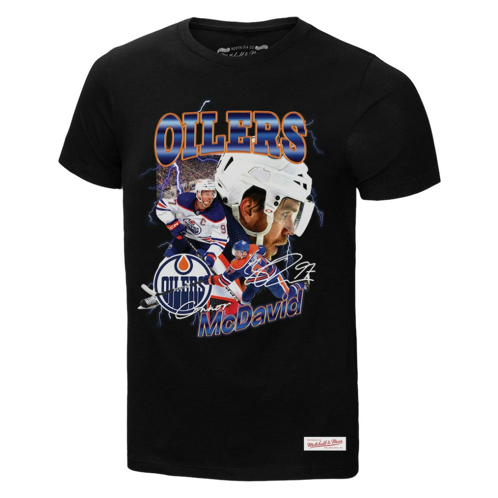 Connor McDavid Edmonton Oilers Mitchell & Ness 2.0 Player Graphic T-Shirt - Black - NHL