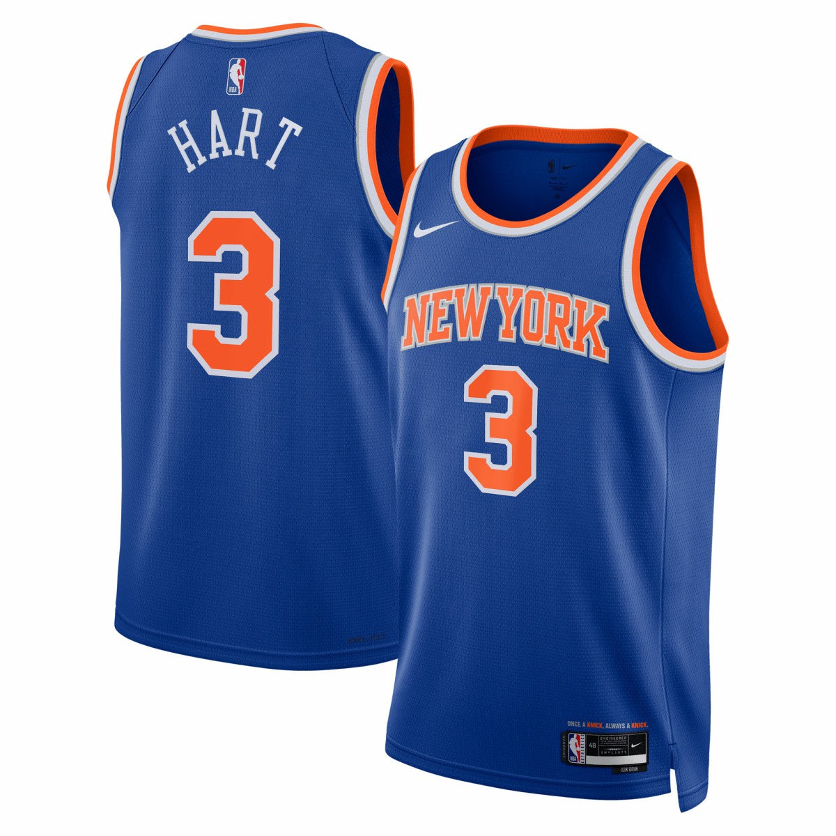 Josh Hart New York Knicks Unisex Swingman Jersey Icon Edition Blue - NBA