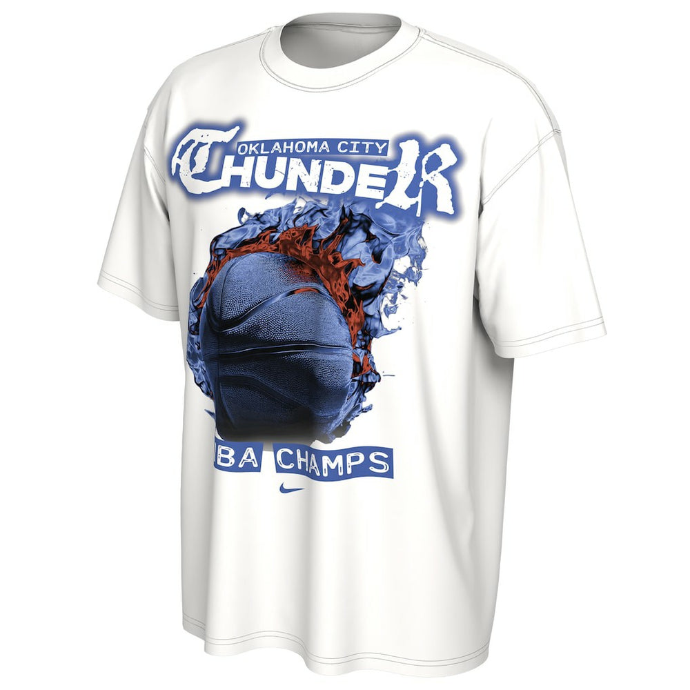 Oklahoma City Thunder Unisex 2025 NBA Finals Champions Celebration Parade Roster T-Shirt White - NBA