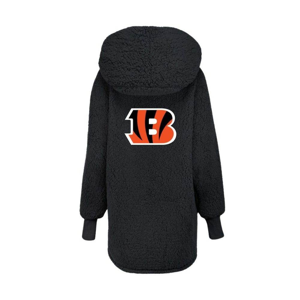 Cincinnati Bengals Jill Martin Women's Oversized Hooded Lounger Black | NFL