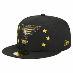 St. Louis Blues New Era Military Appreciation Digital Camo Stars 59FIFTY Fitted Hat - Black - NHL