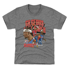 Shai Gilgeous-Alexander Oklahoma City Thunder 500 Level Youth Collage T-Shirt Gray - NBA