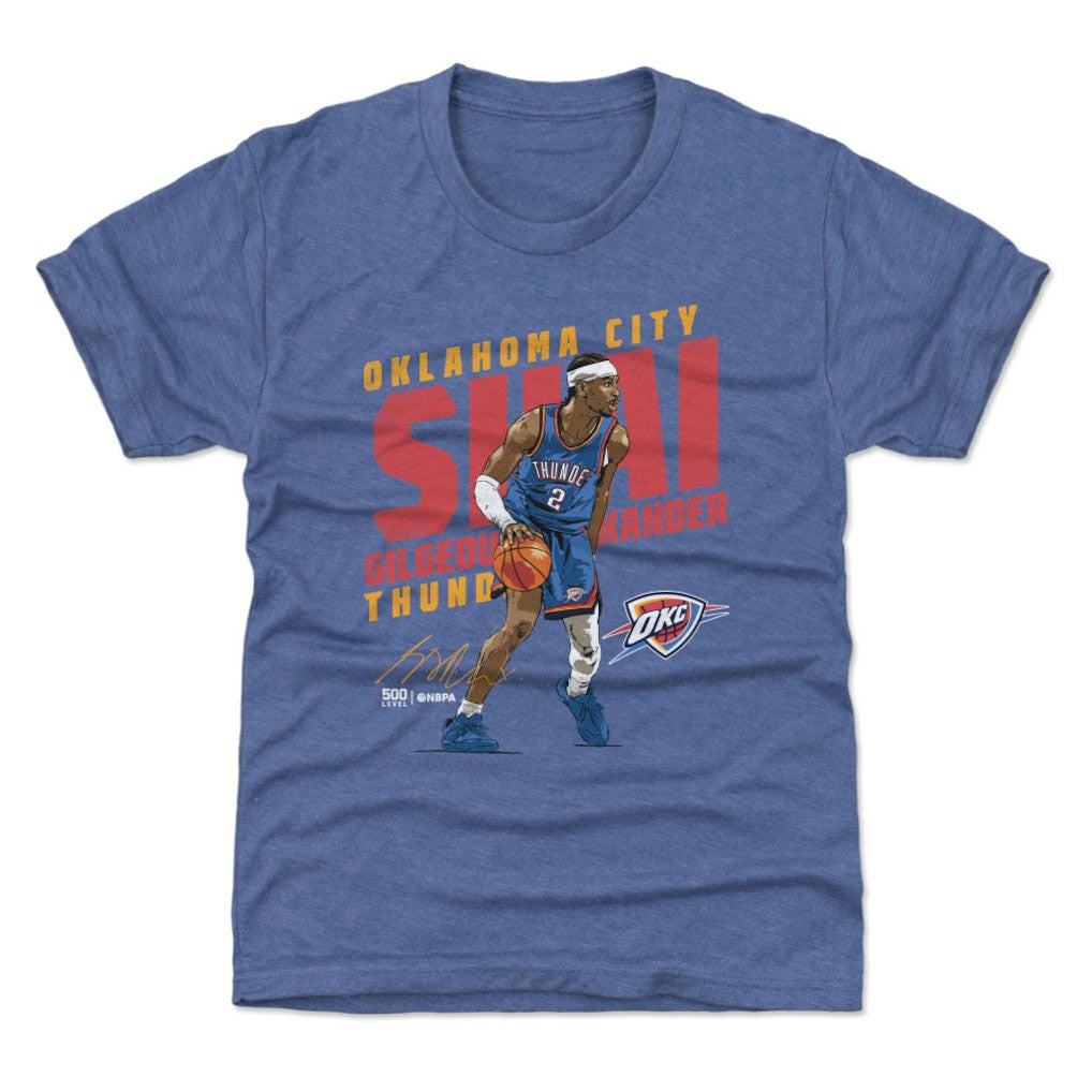 Shai Gilgeous-Alexander Oklahoma City Thunder 500 Level Youth Slant T-Shirt Blue - NBA