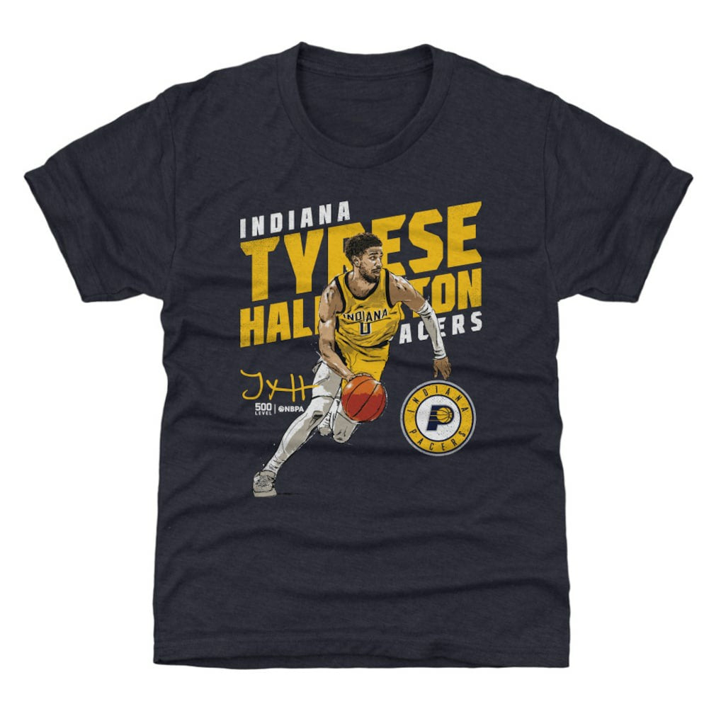 Tyrese Haliburton Indiana Pacers 500 Level Youth Slant T-Shirt Navy - NBA