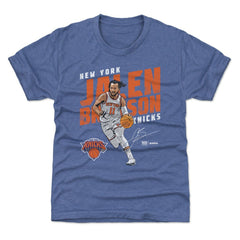 Jalen Brunson New York Knicks 500 Level Youth Slant T-Shirt Blue - NBA