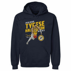 Tyrese Haliburton Indiana Pacers 500 Level Slant Pullover Hoodie Navy - NBA
