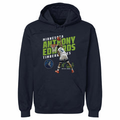 Anthony Edwards Minnesota Timberwolves 500 Level Slant Pullover Hoodie Navy - NBA