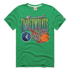 Minnesota Timberwolves Homage Unisex On Fire Tri-Blend T-Shirt Green - NBA