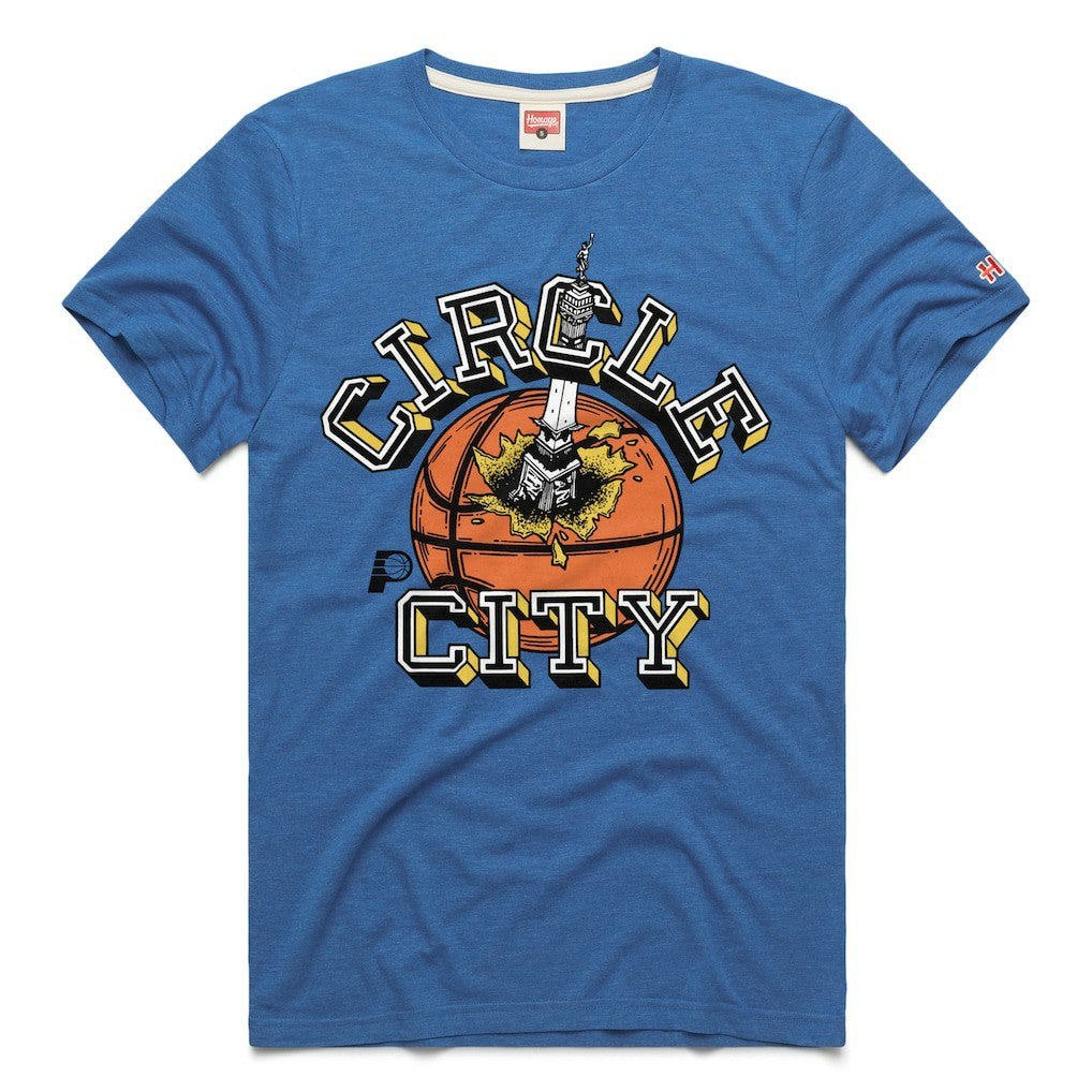 Indiana Pacers Homage Unisex Circle City Tri-Blend T-Shirt Royal - NBA