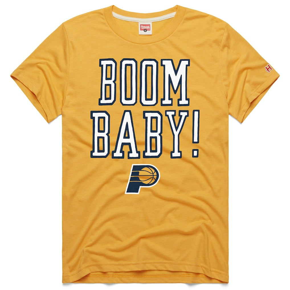 Indiana Pacers Homage Unisex Boom Baby Tri-Blend T-Shirt Gold - NBA