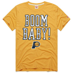 Indiana Pacers Homage Unisex Boom Baby Tri-Blend T-Shirt Gold - NBA