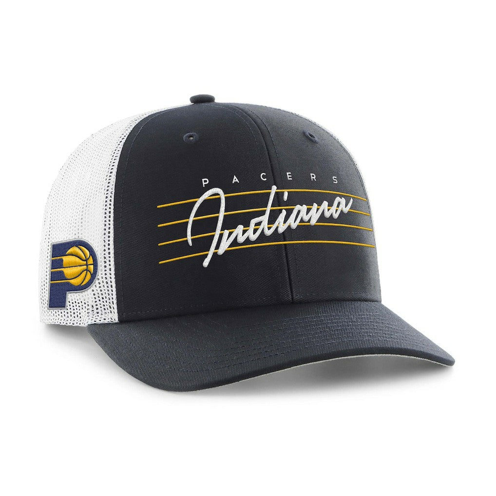 Indiana Pacers '47 Downburst Trucker Adjustable Hat Navy - NBA