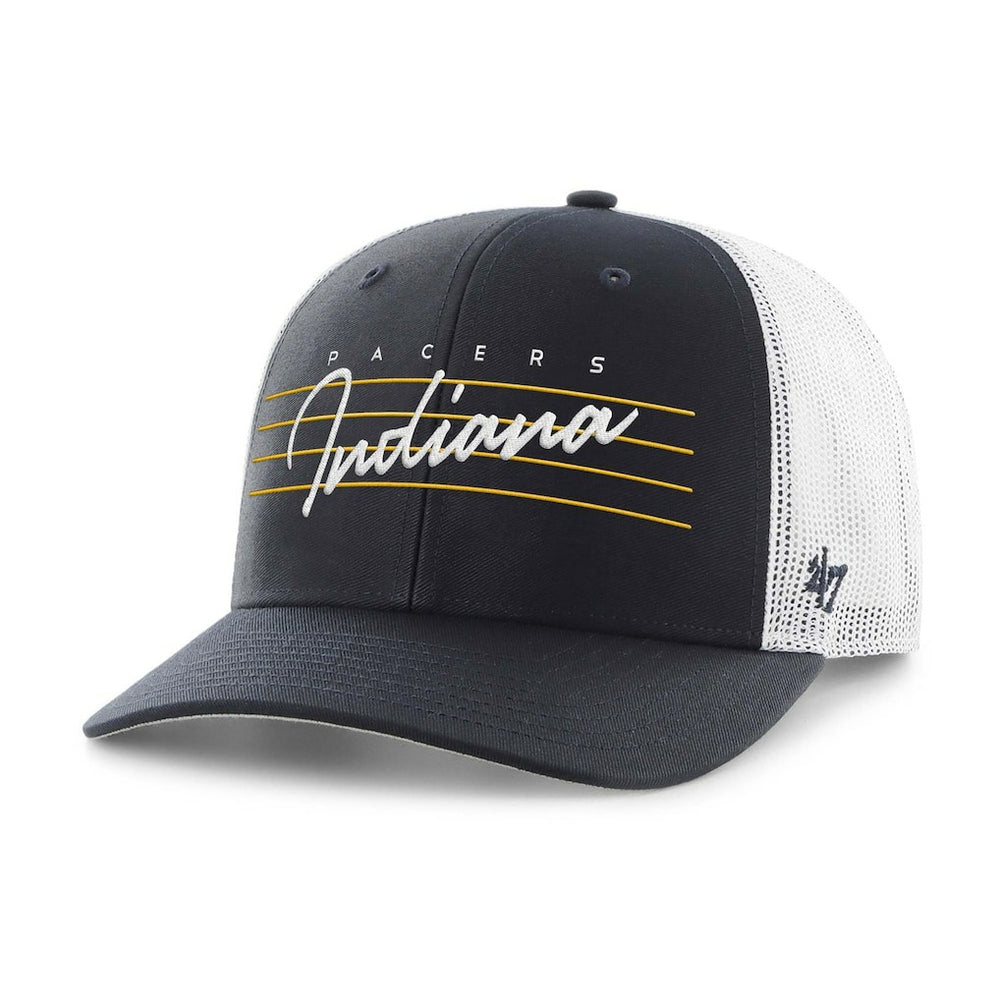 Indiana Pacers '47 Downburst Trucker Adjustable Hat Navy - NBA