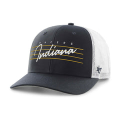 Indiana Pacers '47 Downburst Trucker Adjustable Hat Navy - NBA