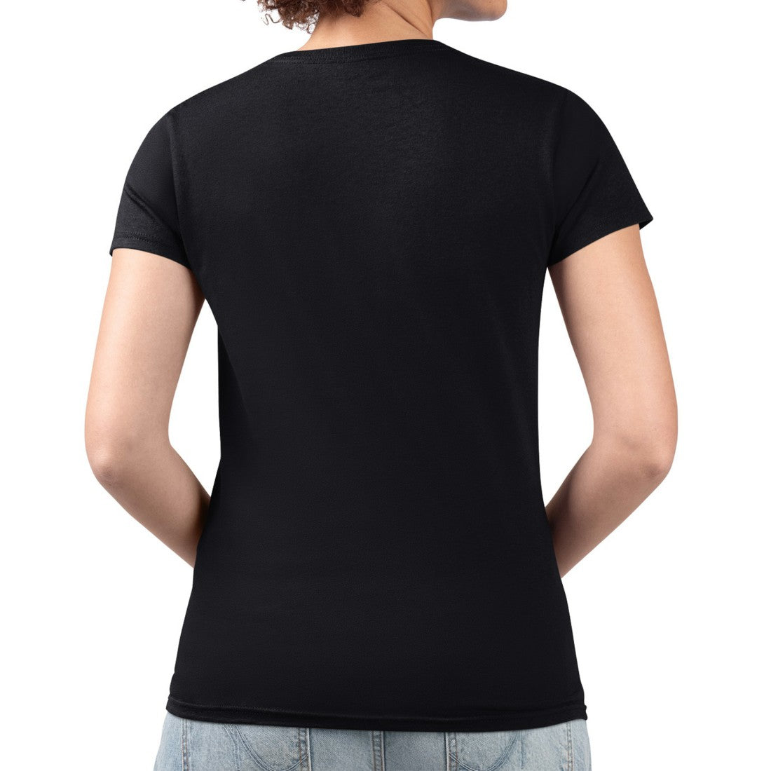 Detroit Lions G-III 4Her by Carl Banks Women's Super-Slim Fit Lightweight Pinstripe Circle V-Neck T-Shirt Black | NFL