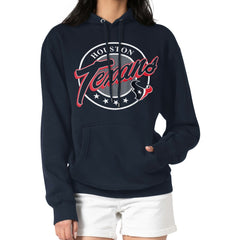 Houston Texans G-III 4Her by Carl Banks Women's Pinstripe Circle Fleece Pullover Hoodie Navy | NFL