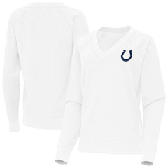 Indianapolis Colts Antigua Women's Varsity Tri-Blend V-Neck Long Sleeve T-Shirt White | NFL