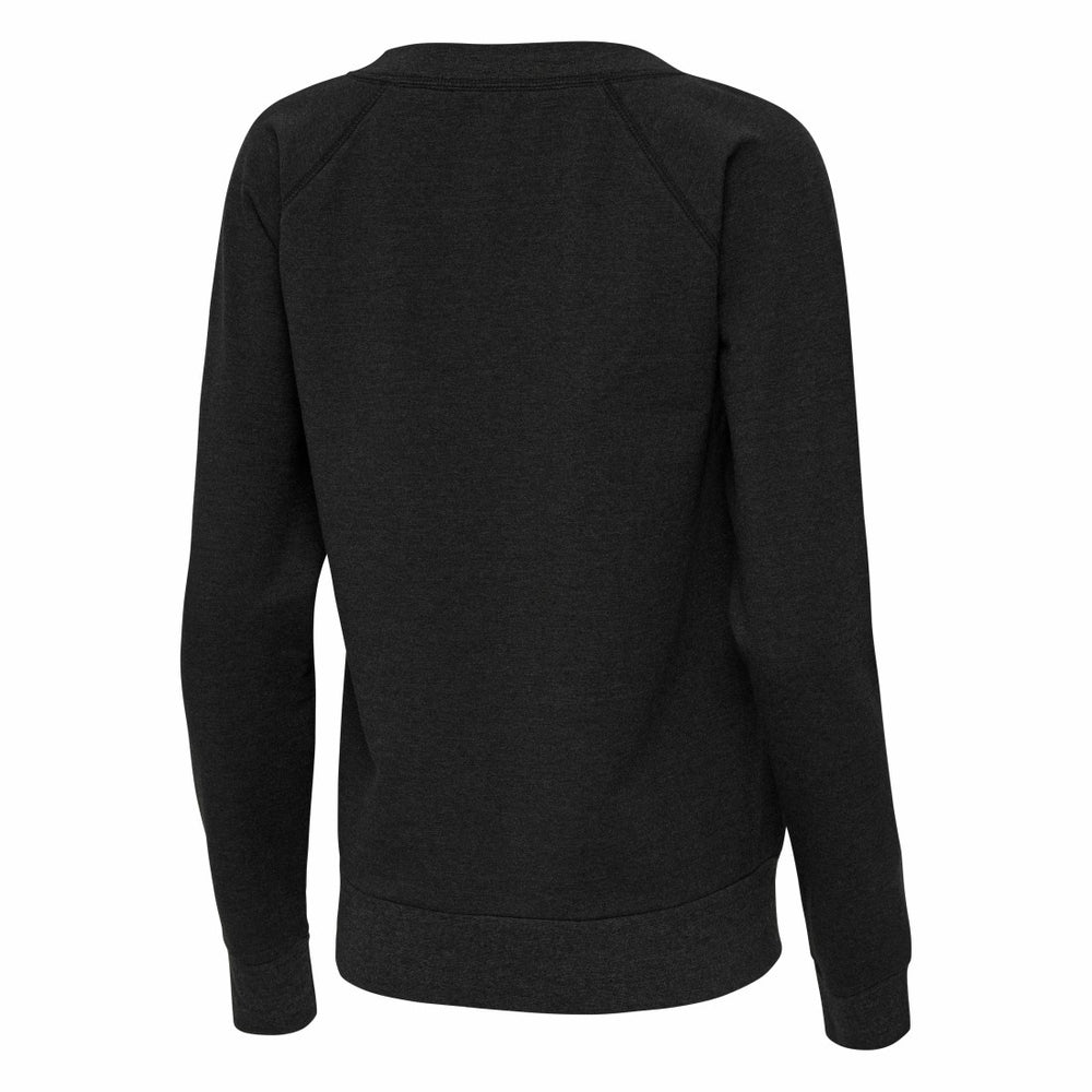 Tampa Bay Buccaneers Antigua Women's Varsity Tri-Blend V-Neck Long Sleeve T-Shirt Heather Black | NFL