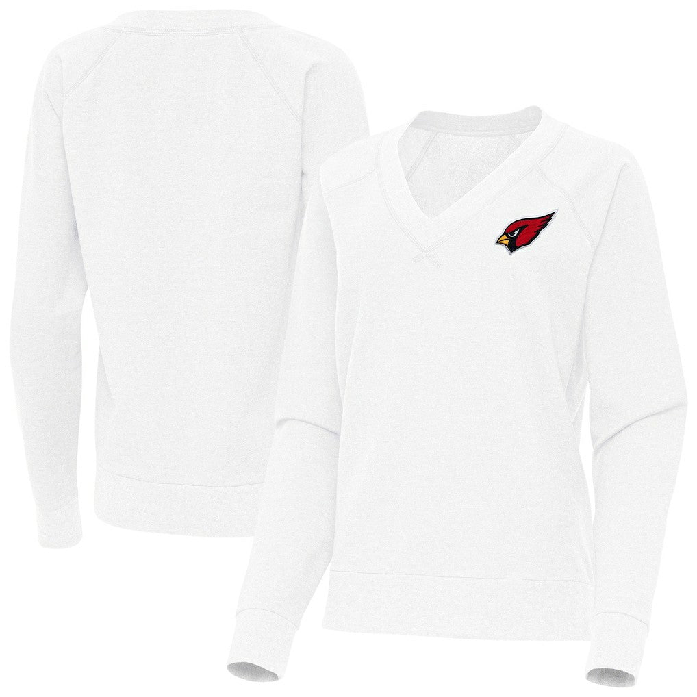 Arizona Cardinals Antigua Women's Varsity Tri-Blend V-Neck Long Sleeve T-Shirt White | NFL