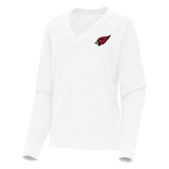 Arizona Cardinals Antigua Women's Varsity Tri-Blend V-Neck Long Sleeve T-Shirt White | NFL