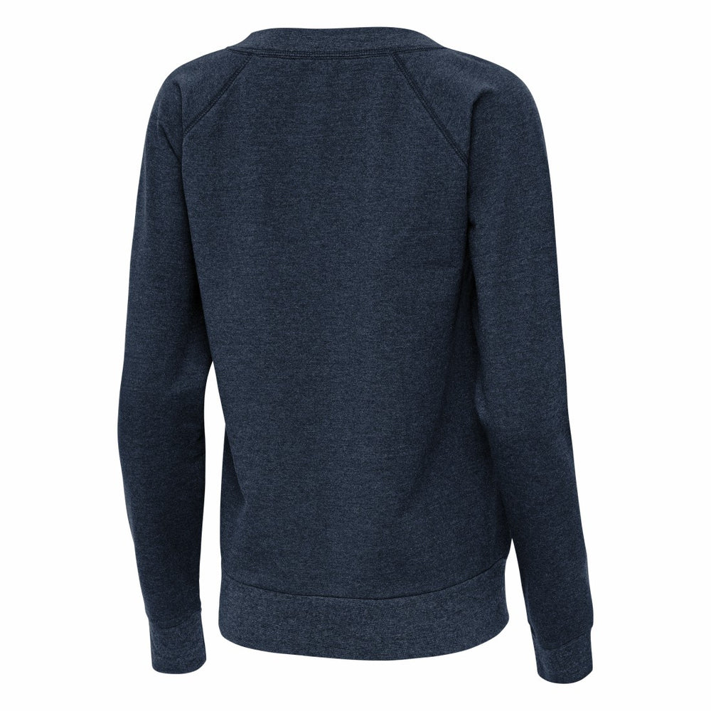 Houston Texans Antigua Women's Varsity Tri-Blend V-Neck Long Sleeve T-Shirt Heather Navy | NFL