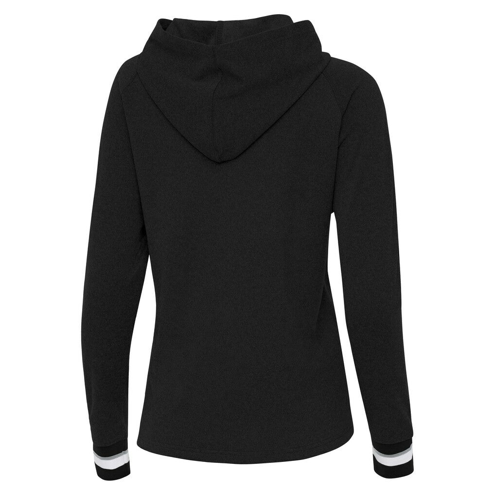 Las Vegas Raiders Antigua Women's Trek Raglan Pullover Hoodie Black | NFL