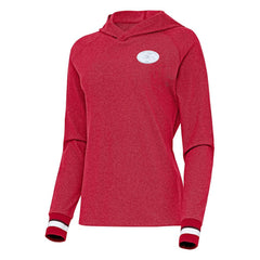 San Francisco 49ers Antigua Women's Trek Raglan Pullover Hoodie Scarlet | NFL
