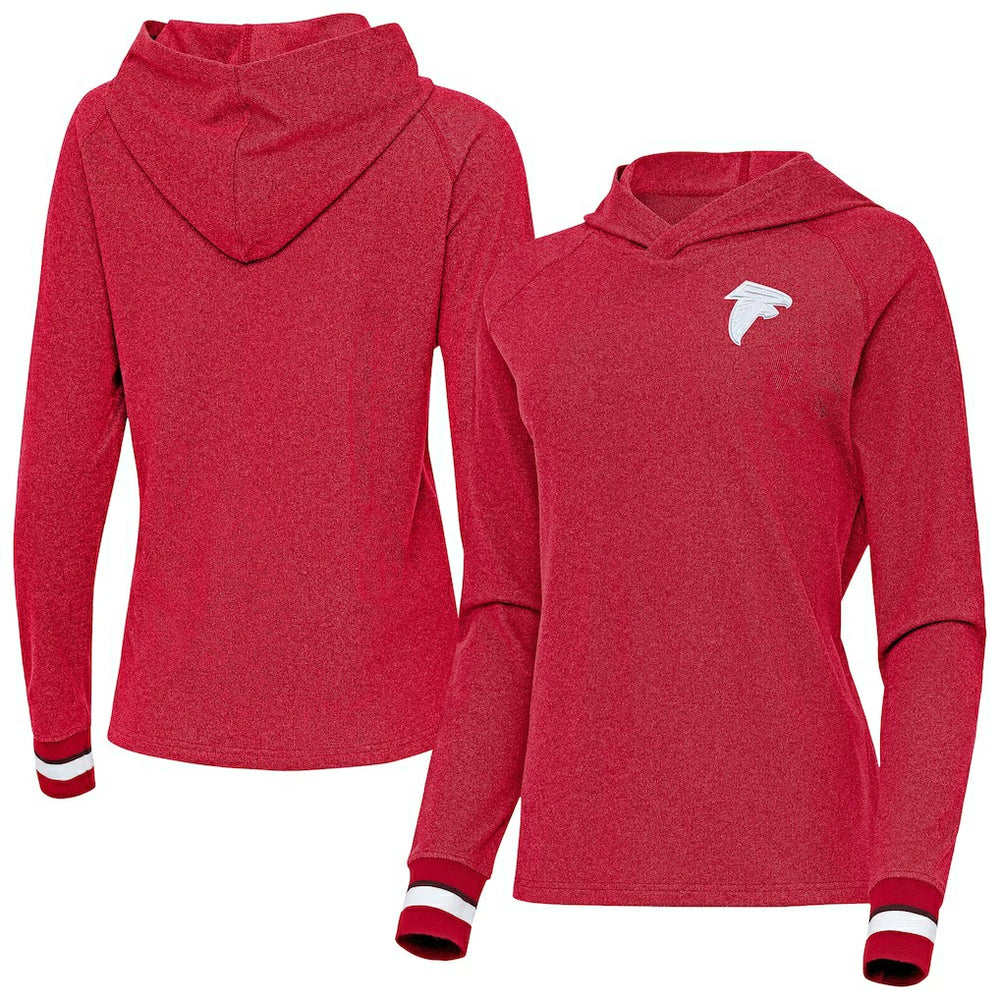 Atlanta Falcons Antigua Women's Trek Raglan Pullover Hoodie Red | NFL
