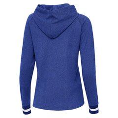 Indianapolis Colts Antigua Women's Trek Raglan Pullover Hoodie Heather Royal | NFL