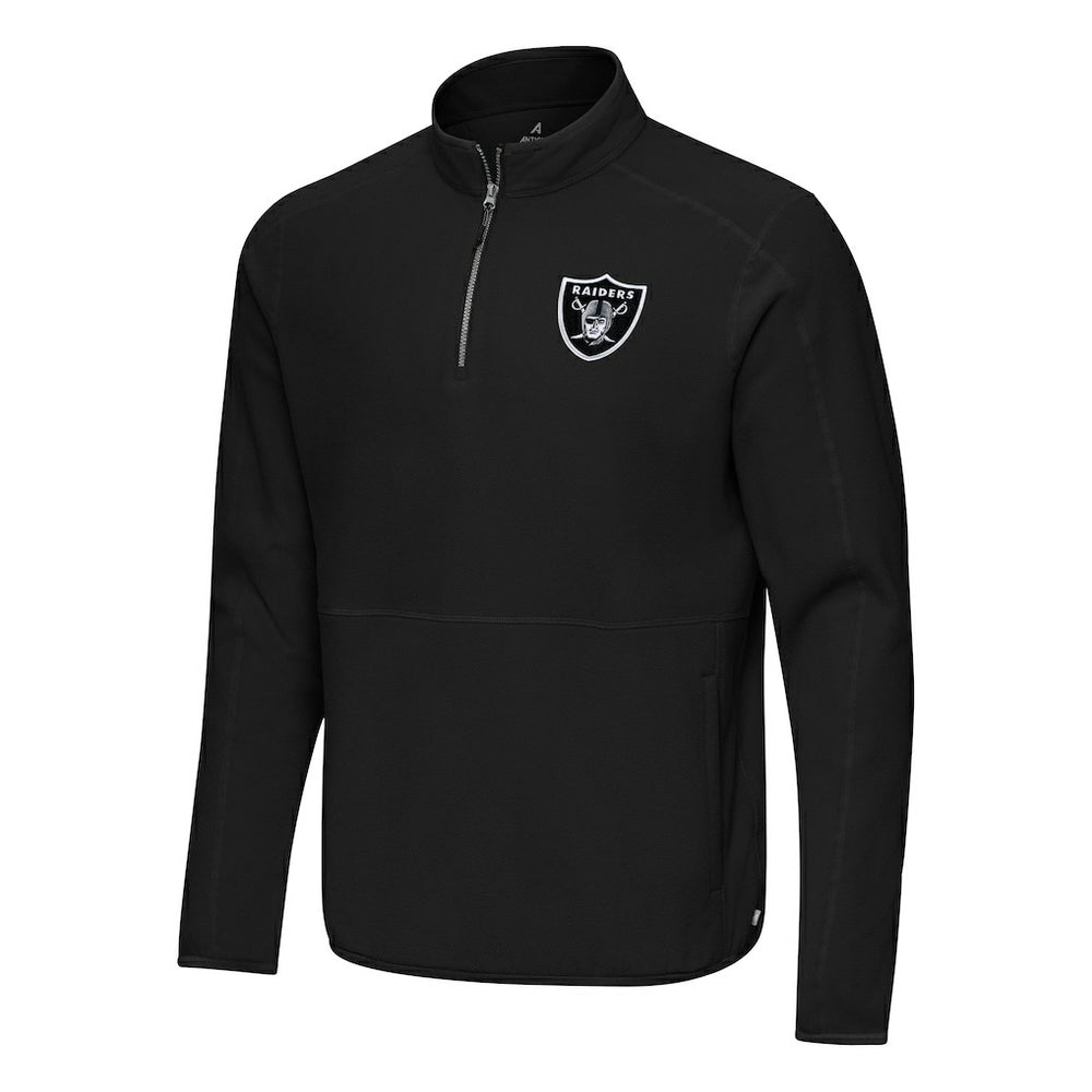 Las Vegas Raiders Antigua Step Up Quarter-Zip Pullover Black | NFL