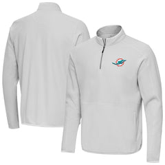Miami Dolphins Antigua Step Up Quarter-Zip Pullover Gray | NFL