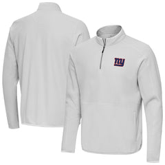 New York Giants Antigua Step Up Quarter-Zip Pullover Gray | NFL