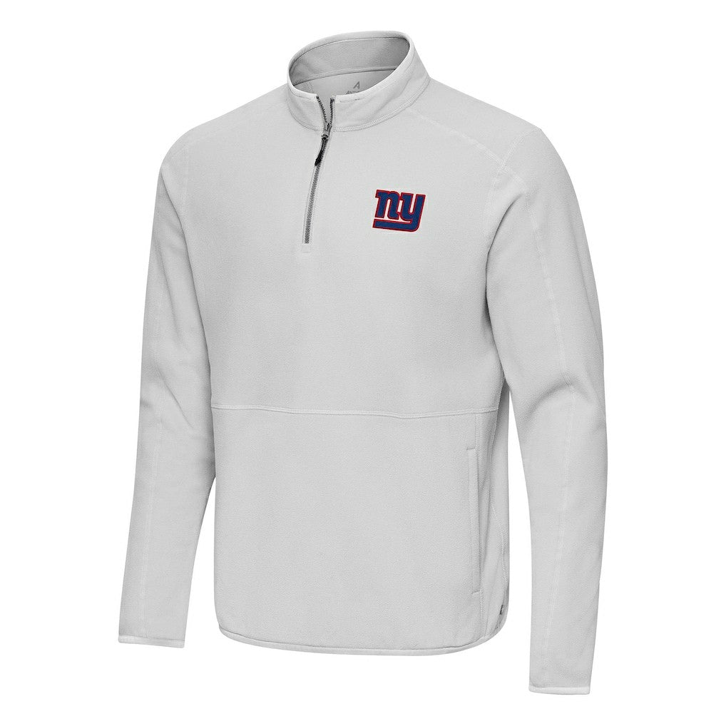 New York Giants Antigua Step Up Quarter-Zip Pullover Gray | NFL