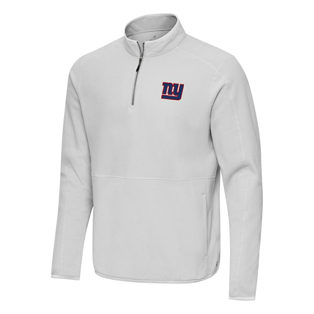 New York Giants Antigua Step Up Quarter-Zip Pullover Gray | NFL