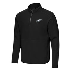 Philadelphia Eagles Antigua Step Up Quarter-Zip Pullover Black | NFL