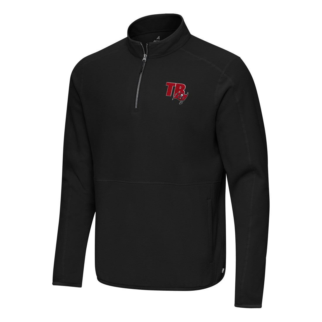 Tampa Bay Buccaneers Antigua Step Up Quarter-Zip Pullover Black | NFL