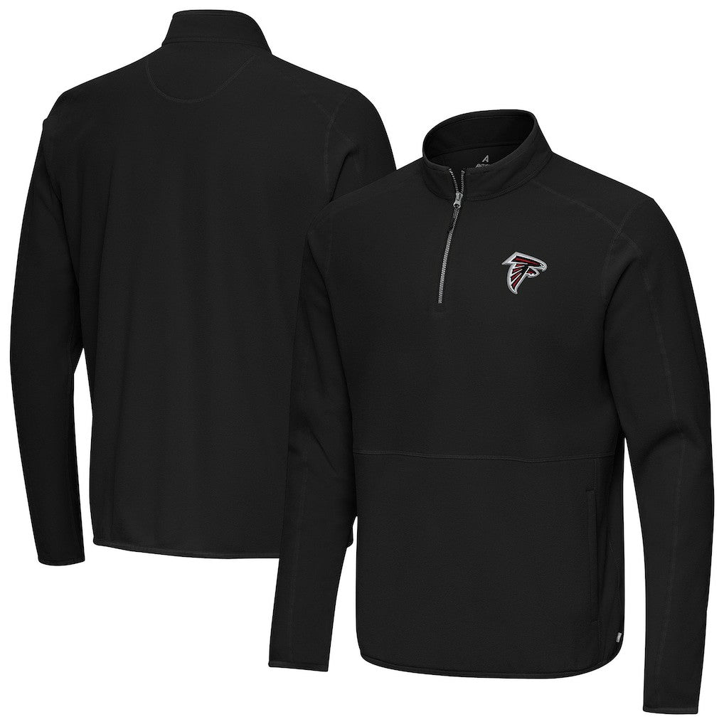 Atlanta Falcons Antigua Step Up Quarter-Zip Pullover Black | NFL
