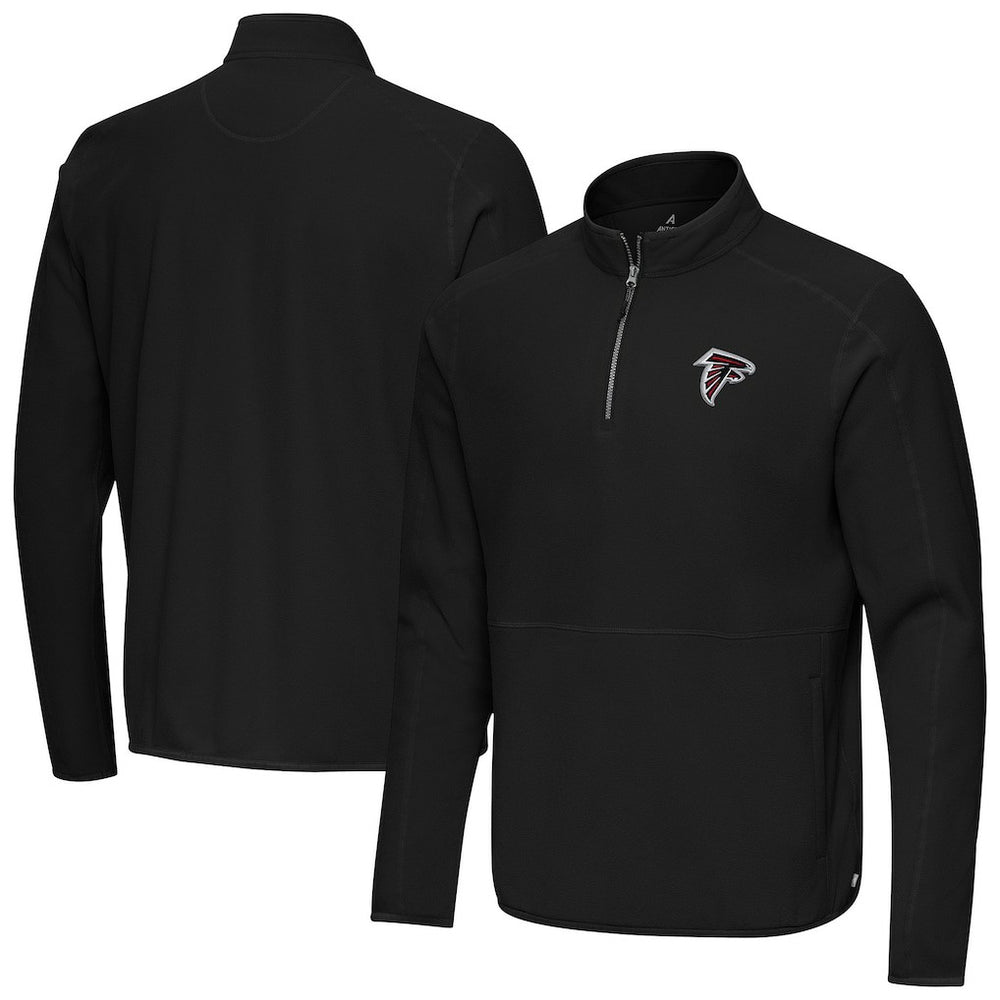 Atlanta Falcons Antigua Step Up Quarter-Zip Pullover Black | NFL
