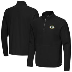 Green Bay Packers Antigua Step Up Quarter-Zip Pullover Black | NFL