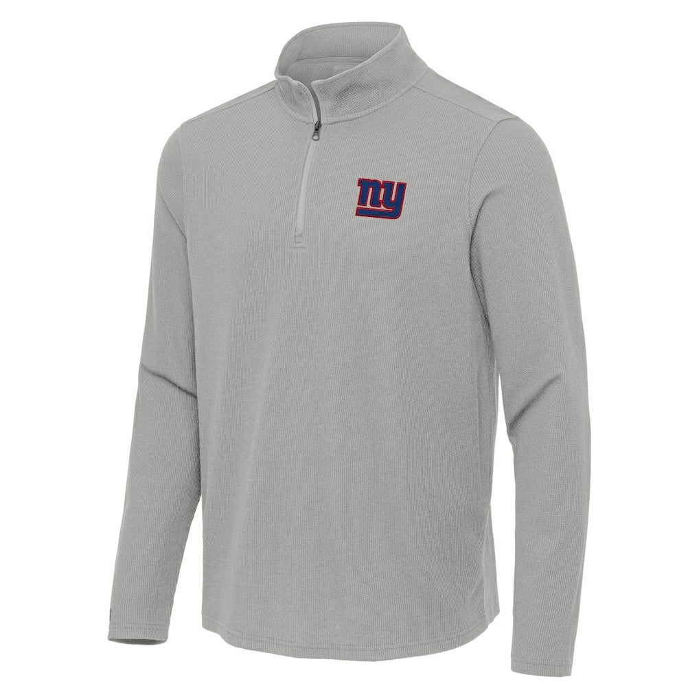 New York Giants Antigua Sync Tri-Blend Quarter-Zip Pullover Heather Gray | NFL