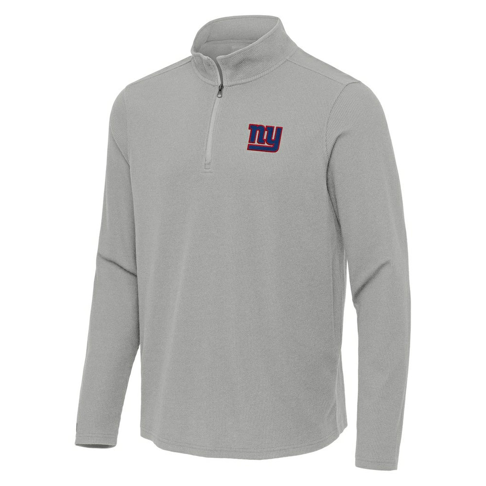 New York Giants Antigua Sync Tri-Blend Quarter-Zip Pullover Heather Gray | NFL