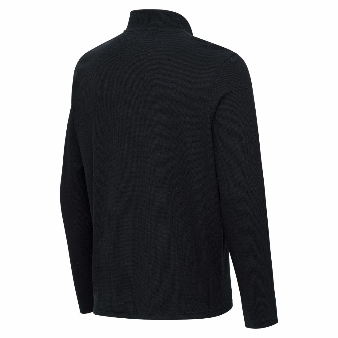 Tampa Bay Buccaneers Antigua Sync Tri-Blend Quarter-Zip Pullover Heather Black | NFL