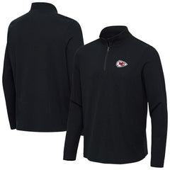 Kansas City Chiefs Antigua Sync Tri-Blend Quarter-Zip Pullover Heather Black | NFL
